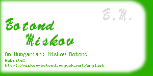 botond miskov business card